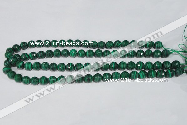 CTU1824 15.5 inches 10mm faceted round synthetic turquoise beads