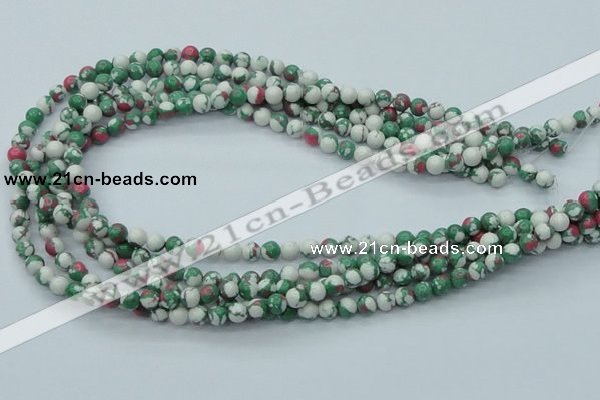 CTU223 16 inches 6mm round imitation turquoise beads wholesale