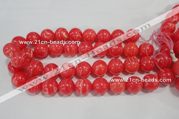 CTU2738 15.5 inches 20mm round synthetic turquoise beads