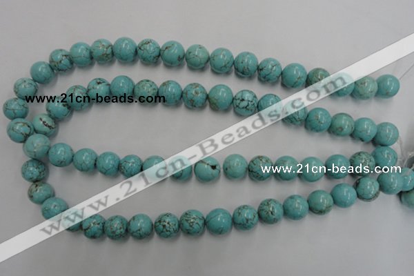 CWB558 15.5 inches 12mm round howlite turquoise beads wholesale