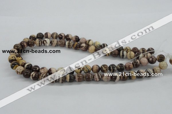 CZJ251 15.5 inches 10mm round zebra jasper beads wholesale