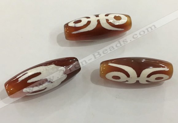 DZI424 10*28mm drum tibetan agate dzi beads wholesale