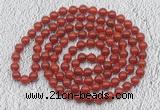 GMN407 Hand-knotted 8mm, 10mm red agate 108 beads mala necklaces