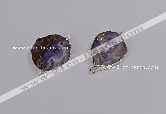 NGC1087 18*25mm - 25*35mm freeform druzy agate gemstone connectors