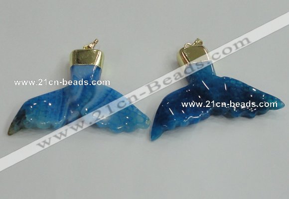 NGP2272 38*55mm - 40*60mm fishtail agate gemstone pendants