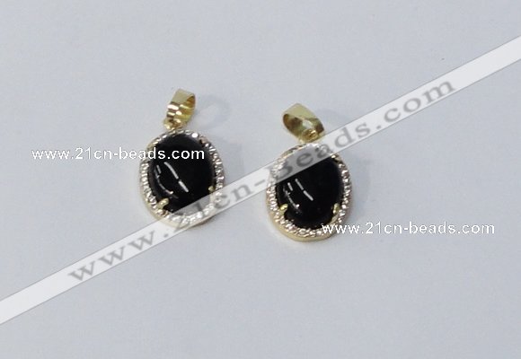 NGP2999 10*14mm oval agate gemstone pendants wholesale