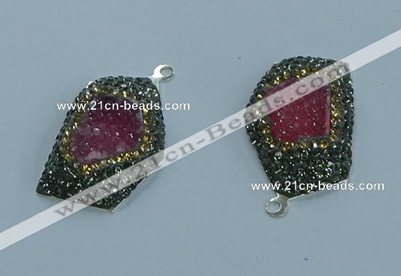 NGP3583 20*30mm - 22*32mm freeform druzy agate pendants