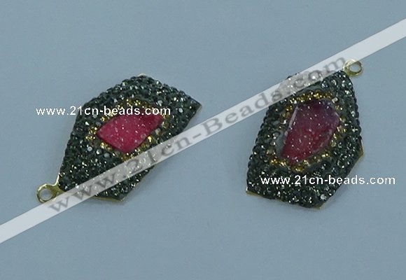 NGP3593 20*30mm - 22*32mm freeform druzy agate pendants