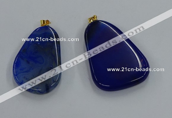 NGP8653 30*45mm - 35*50mm freeform agate pendants wholesale